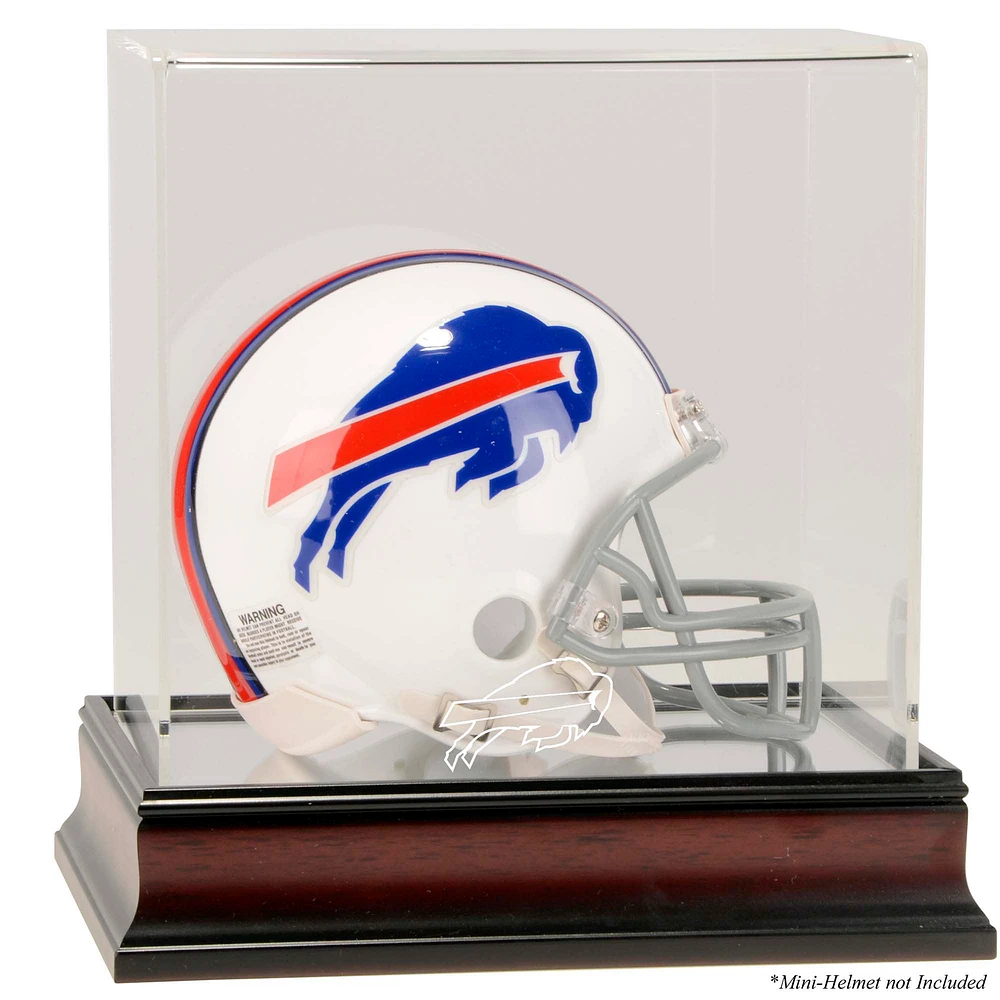 Buffalo Bills Mahogany Logo Mini Helmet Display Case