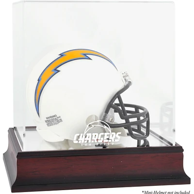 San Diego Chargers Mahogany Logo Mini Helmet Display Case