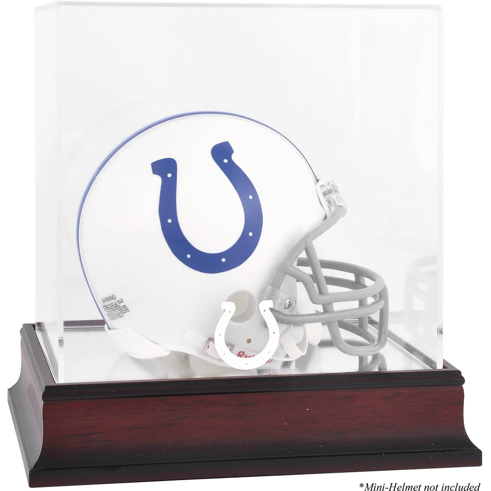 Indianapolis Colts Mahogany Logo Mini Helmet Display Case