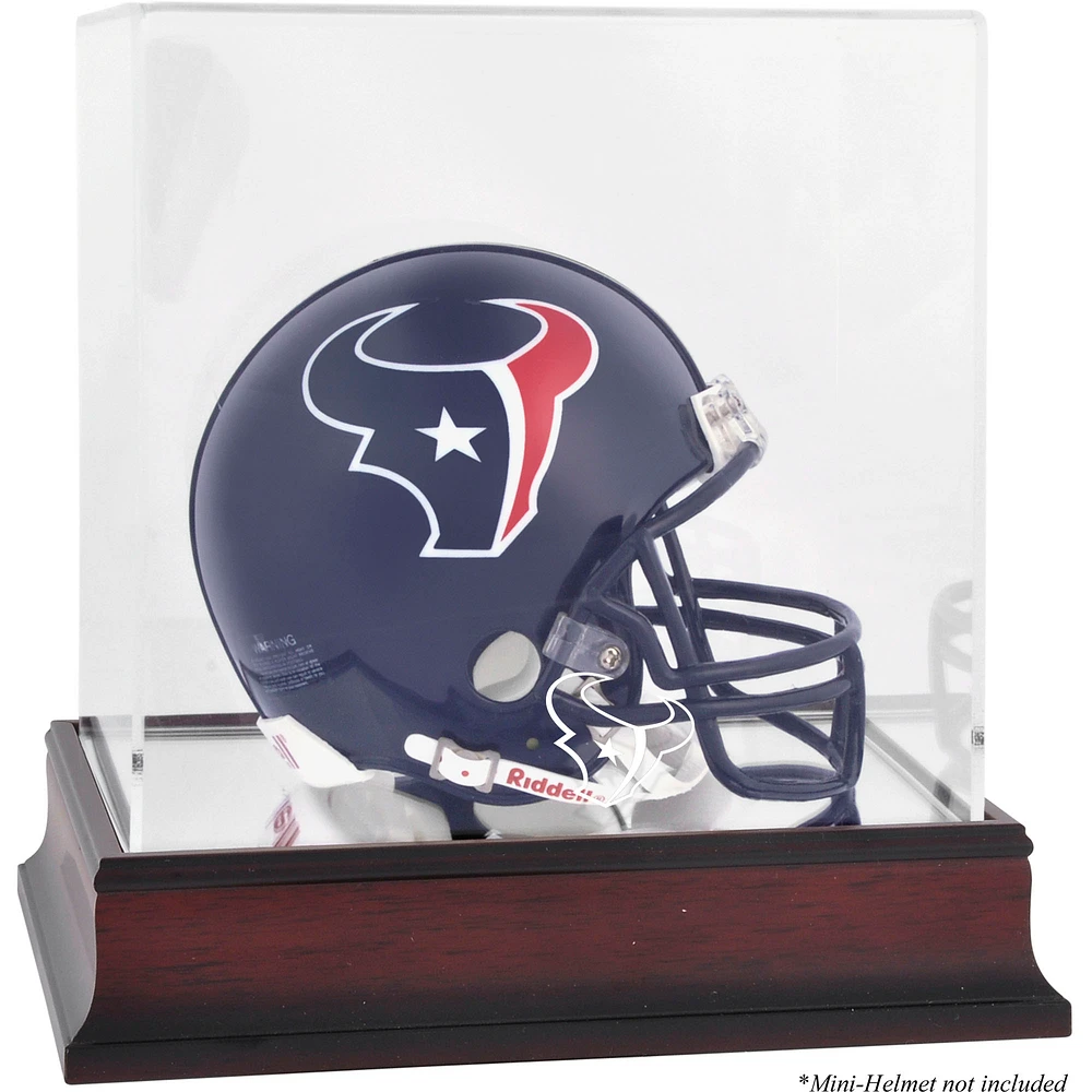 Houston Texans Mahogany Logo Mini Helmet Display Case