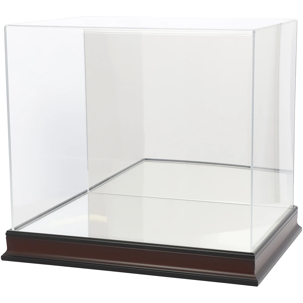 Antique Mahogany Helmet Display Case with Mirror Back