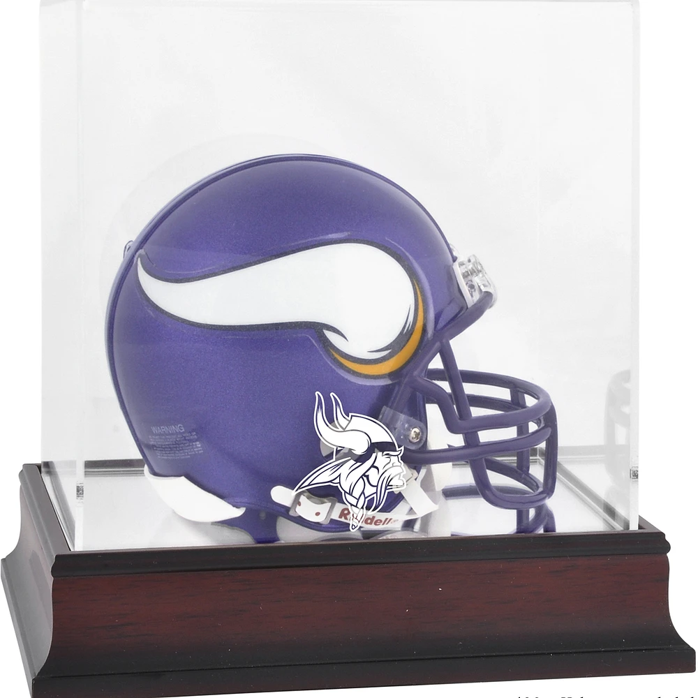 Minnesota Vikings (2013-Present) Mahogany Mini Helmet Display Case