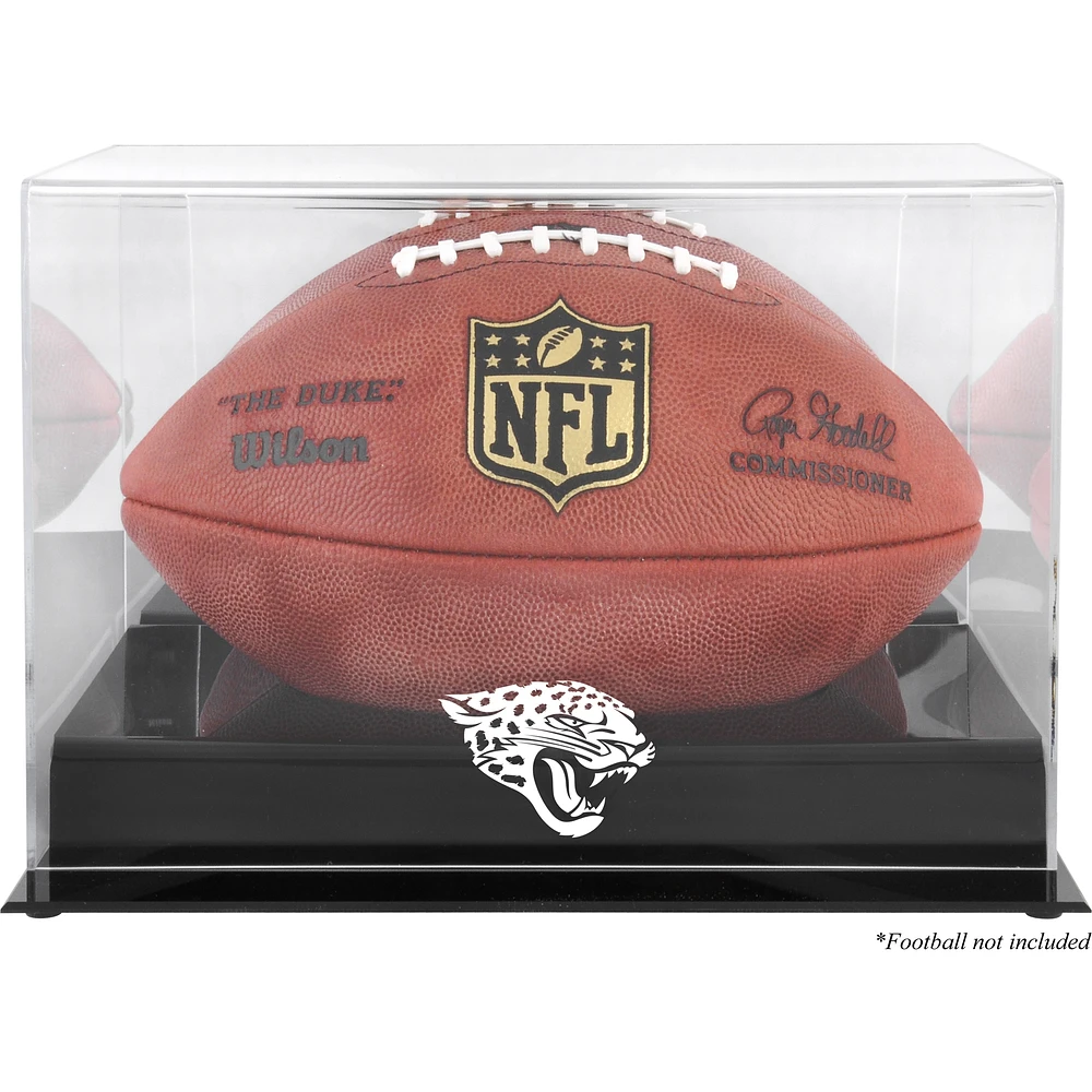 Jacksonville Jaguars (2013-Present) Black Base Football Display Case with Mirror Back