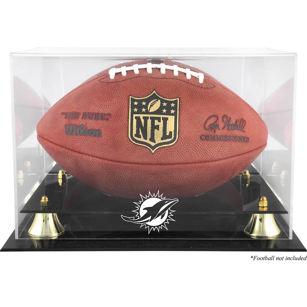 Miami Dolphins (2013-Present) Golden Classic Football Display Case with Mirror Back