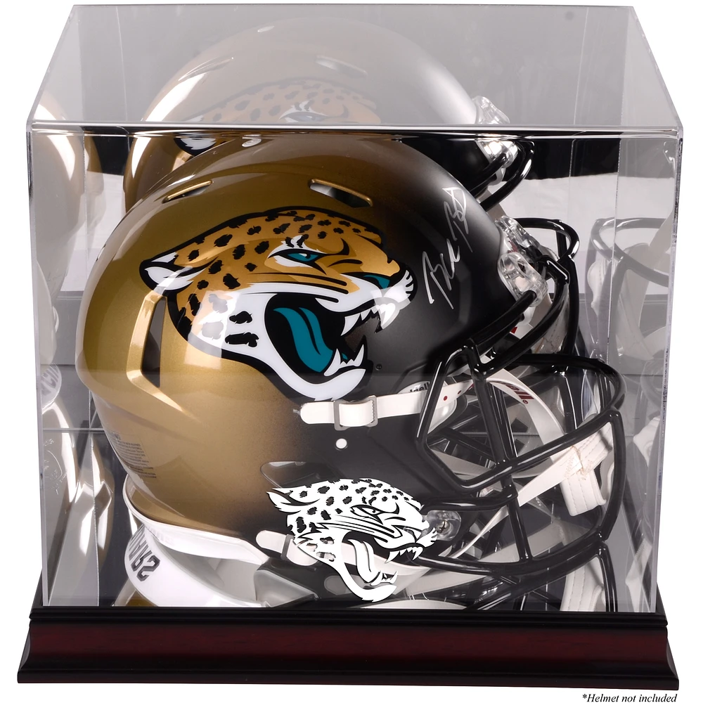 Jacksonville Jaguars (2013-Present) Mahogany Helmet Display Case with Mirror Back
