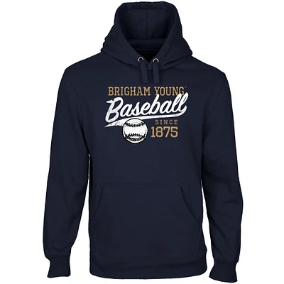 BYU Cougars Ballpark Pullover Hoodie - Navy Blue