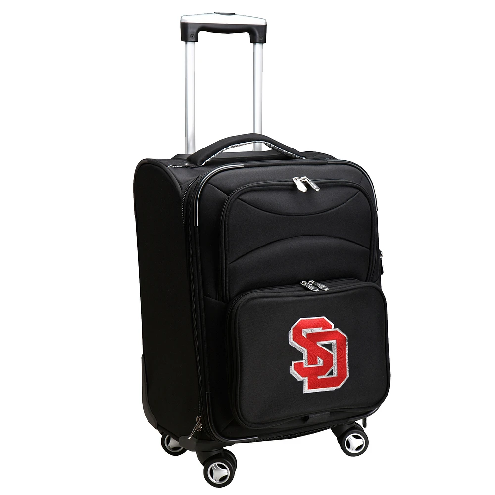 MOJO Black South Dakota Coyotes 21" Softside Spinner Carry-On