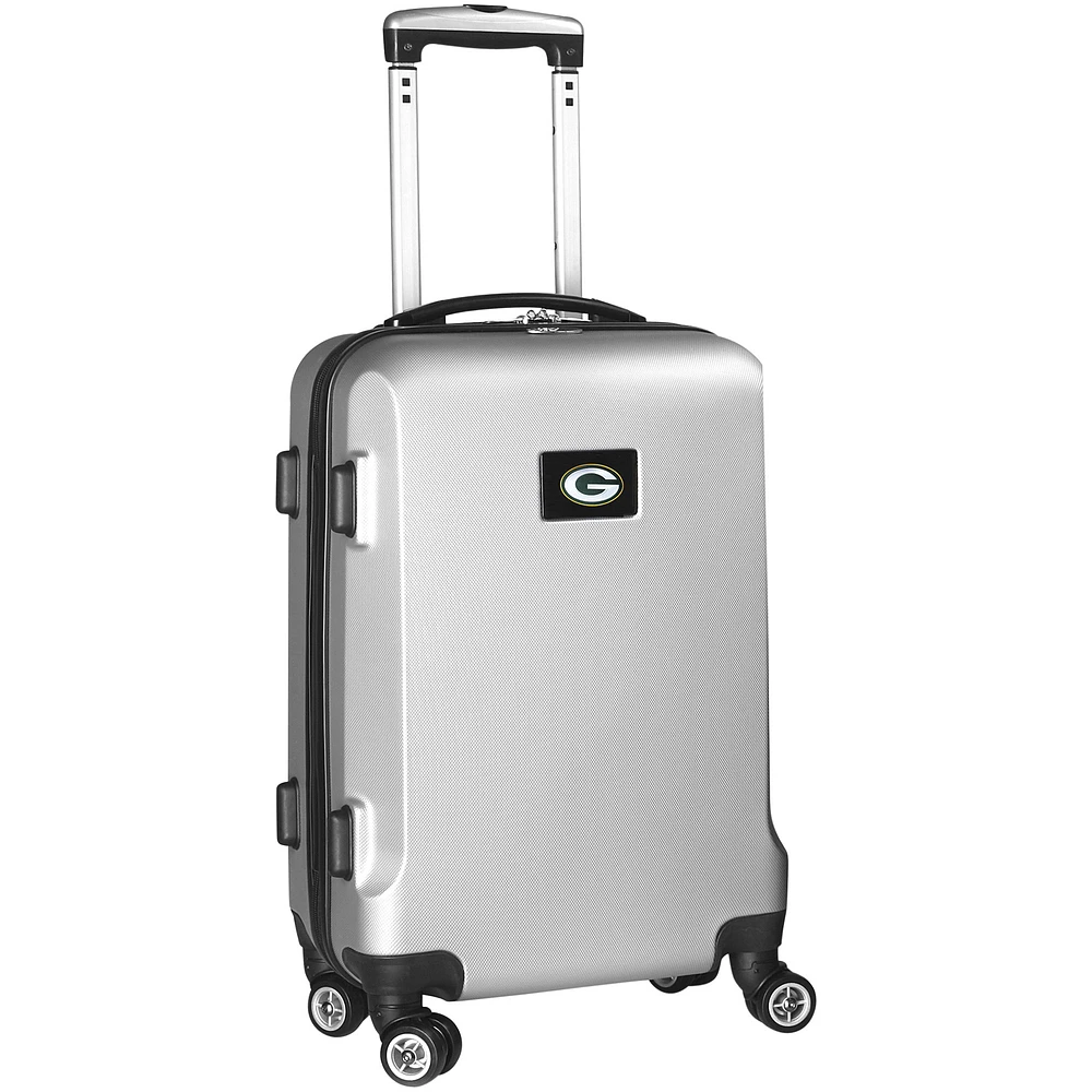 Silver Green Bay Packers 20" 8-Wheel Hardcase Spinner Carry-On