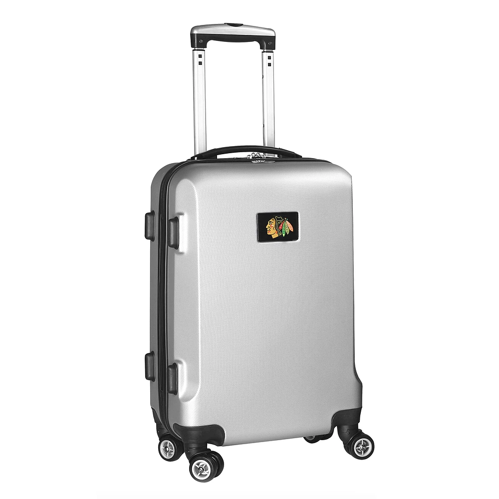 Silver Chicago Blackhawks 20" 8-Wheel Hardcase Spinner Carry-On