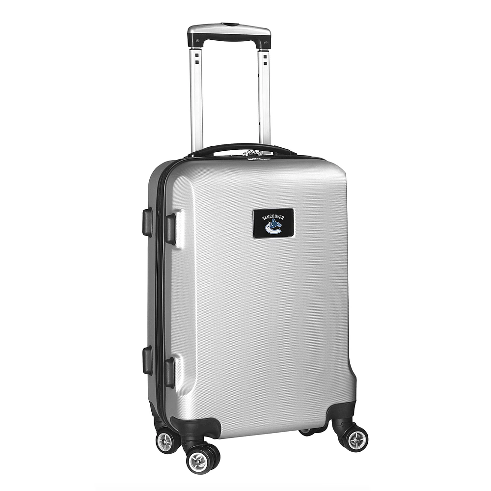 Silver Vancouver Canucks 20" 8-Wheel Hardcase Spinner Carry-On