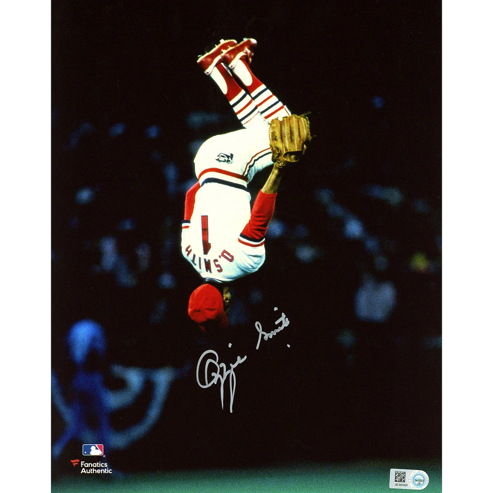 Ozzie Smith St. Louis Cardinals Autographed 8'' x 10'' Vertical Flip Photograph