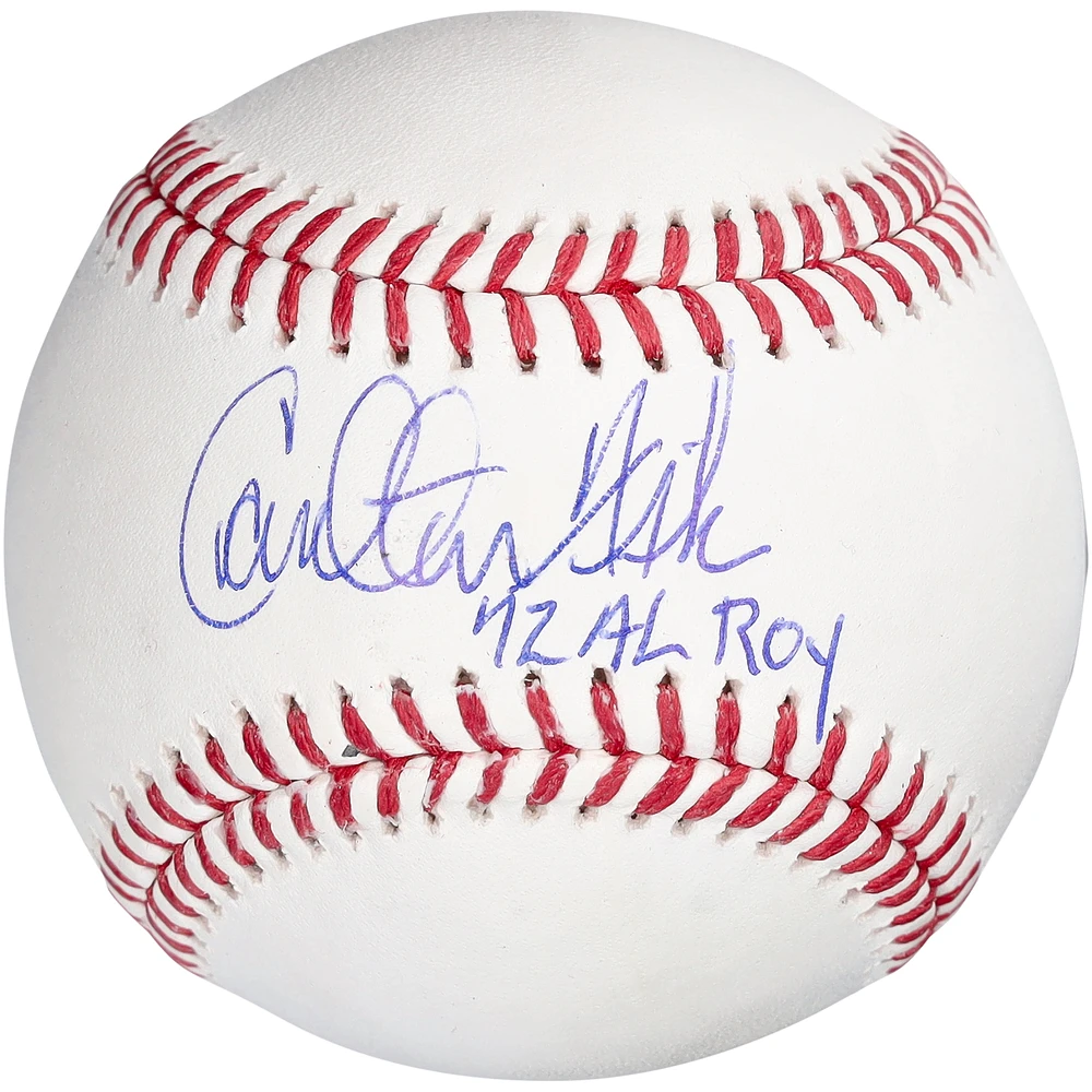 Carlton Fisk Boston Red Sox Autographed Baseball with "1972 AL ROY" Inscription