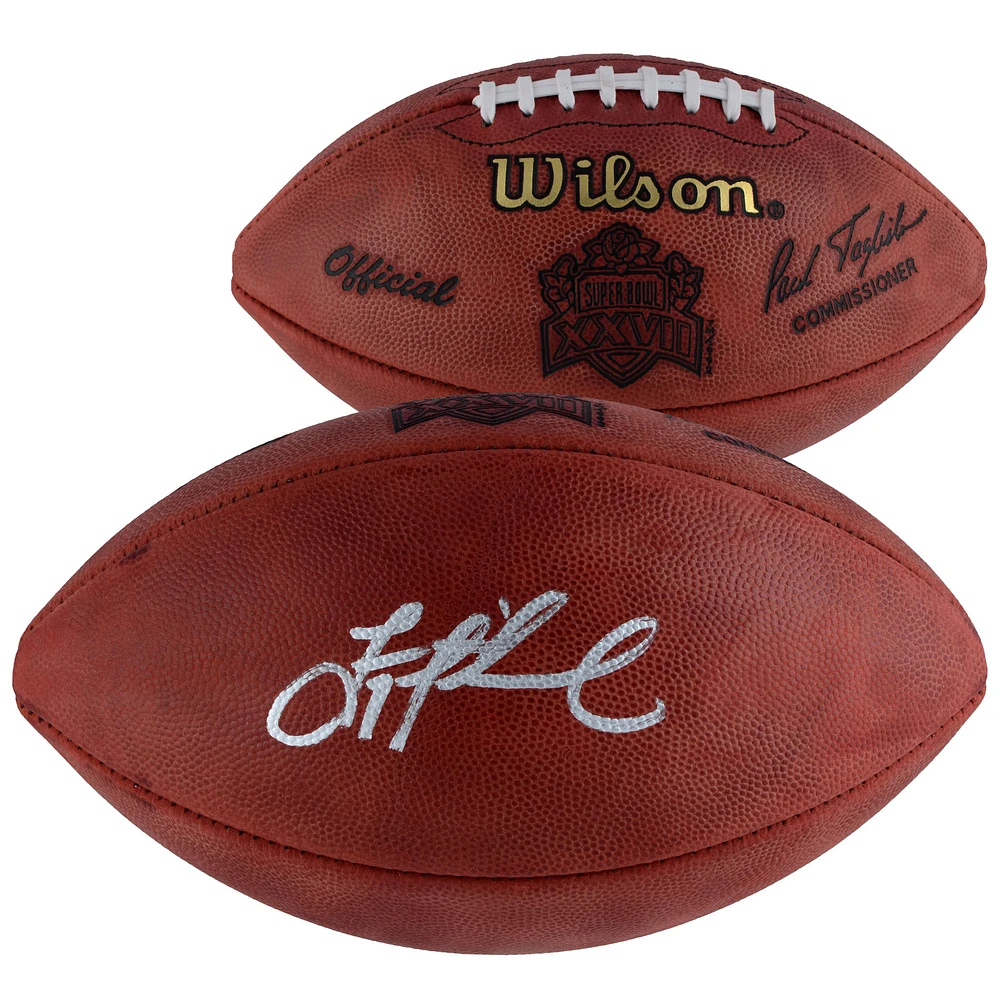 Troy Aikman Dallas Cowboys Autographed Super Bowl XXVII Duke Pro Football