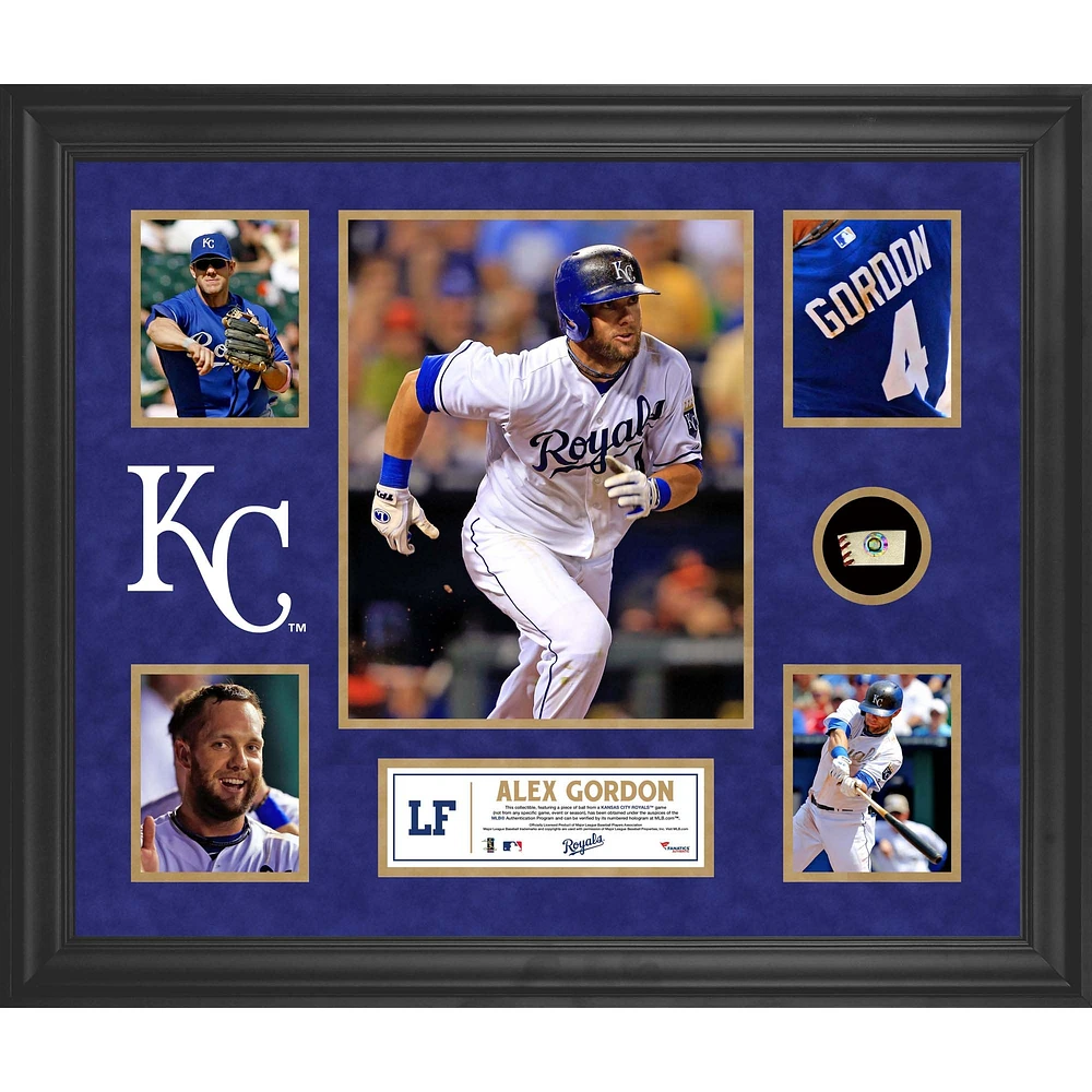 Alex Gordon Kansas City Royals Framed 5-Photo Collage with Piece of Game-Used Ball