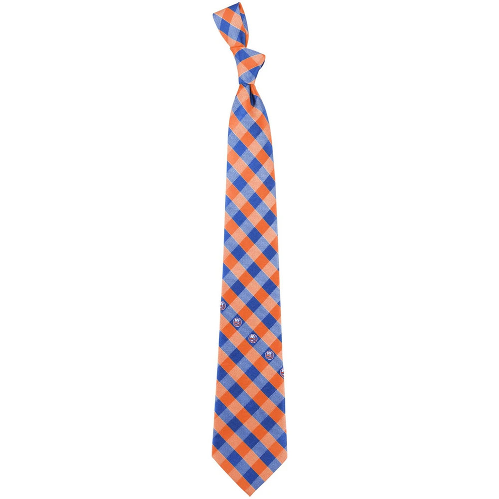 New York Islanders Woven Poly Check Tie