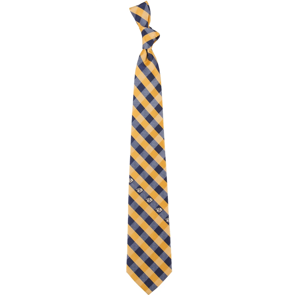 Nashville Predators Woven Poly Check Tie
