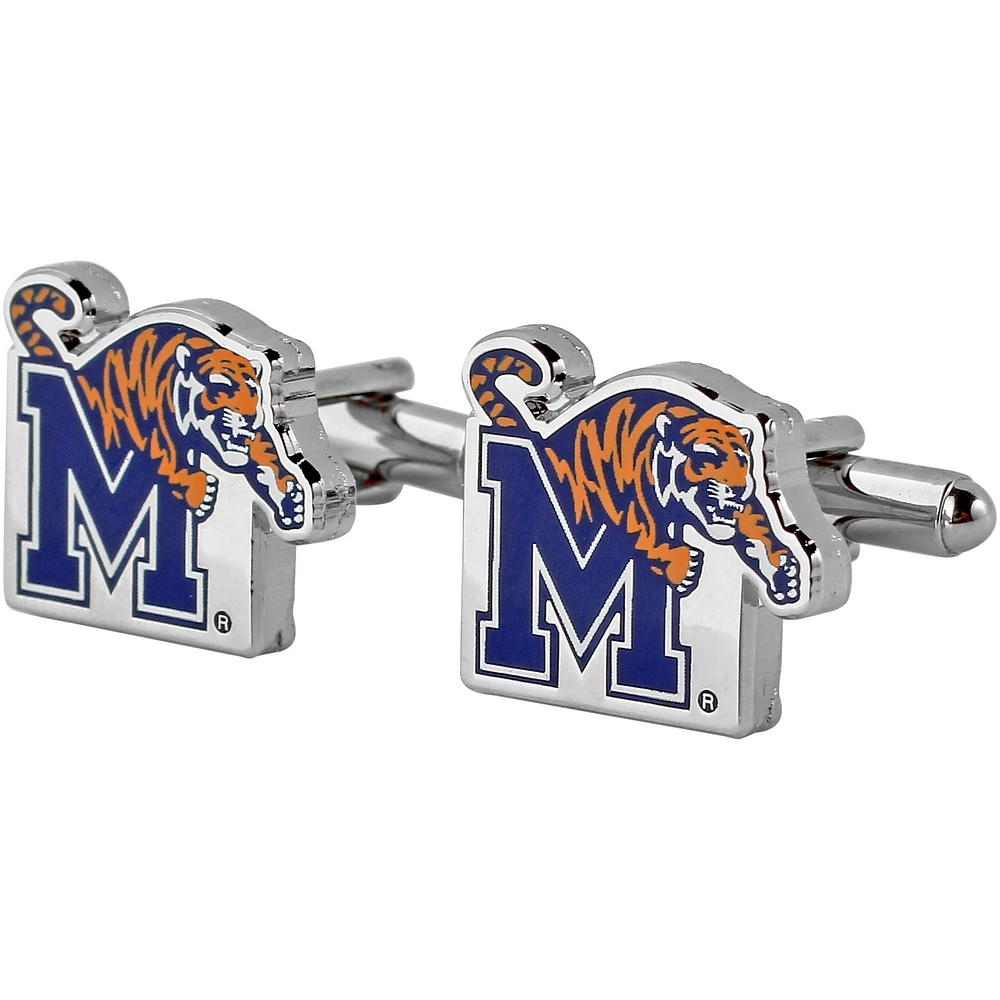 Memphis Tigers Silver-Plated Logo Cufflinks