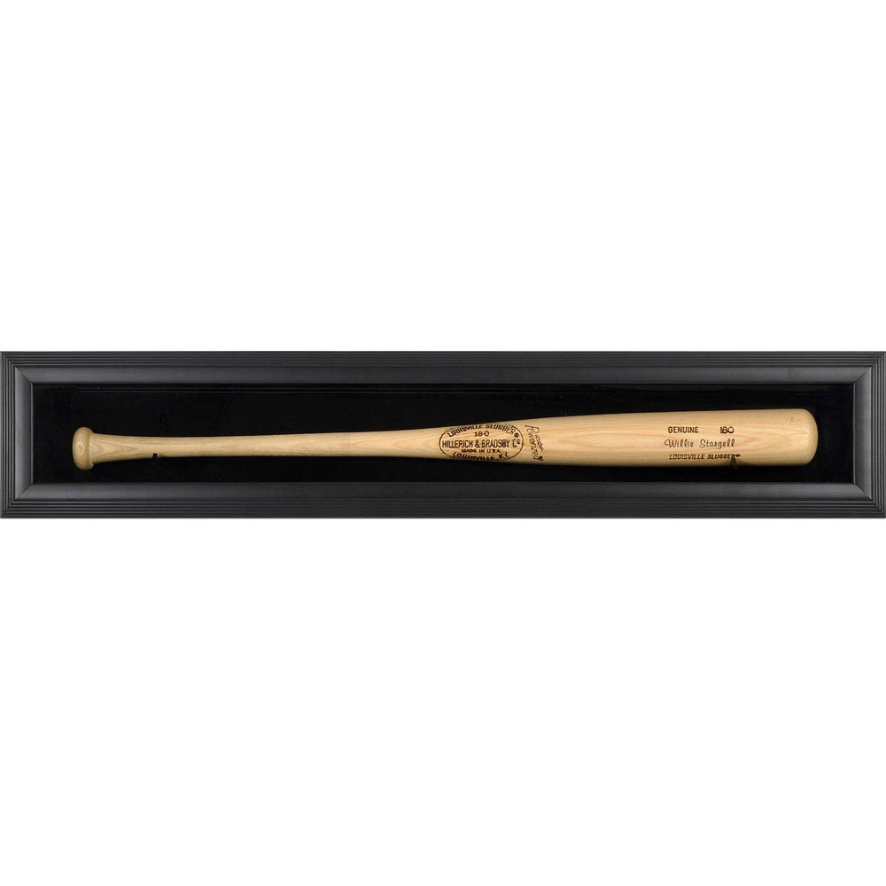 Black Framed Wall-Mounted Single Bat Display Case