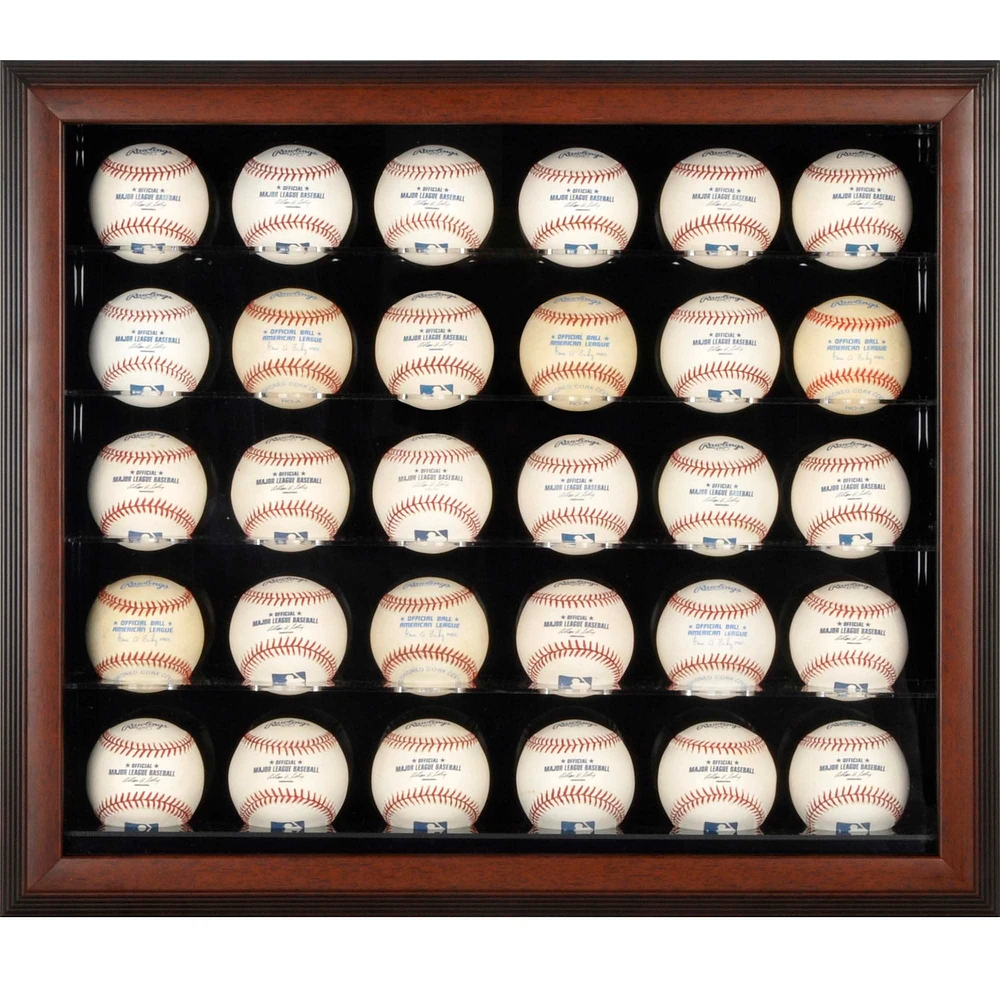 Brown Framed 30-Ball Display Case