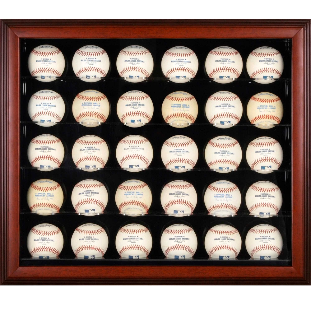 Mahogany Framed 30-Ball Display Case