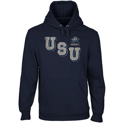 Utah State Aggies Acronym Pullover Hoodie - Navy Blue
