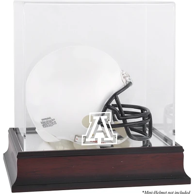 Arizona Wildcats Mahogany Logo Mini Helmet Display Case with Mirror Back