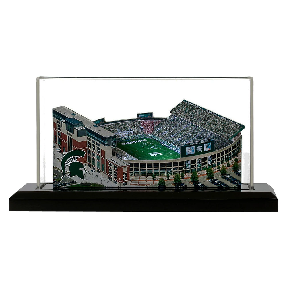 Michigan State Spartans 9" x 4" Light Up Stadium with Display Case
