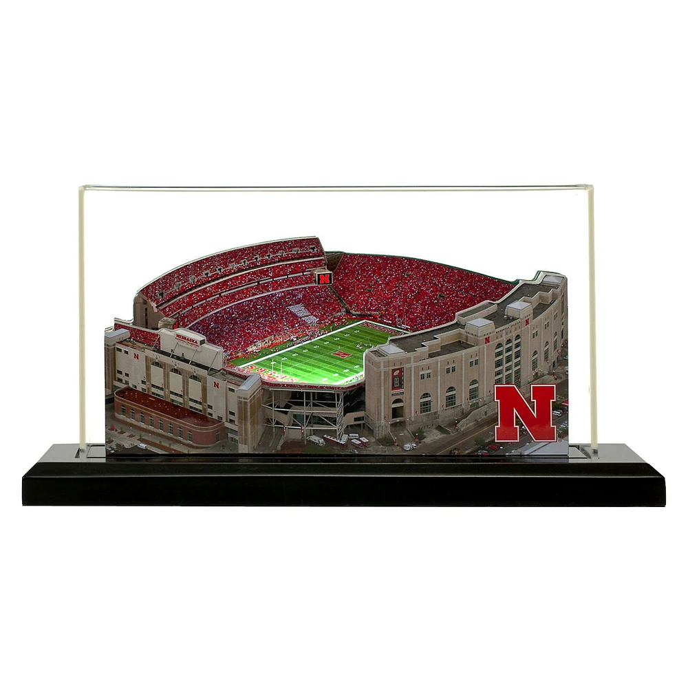 Nebraska Huskers 9" x 4" Light Up Stadium with Display Case