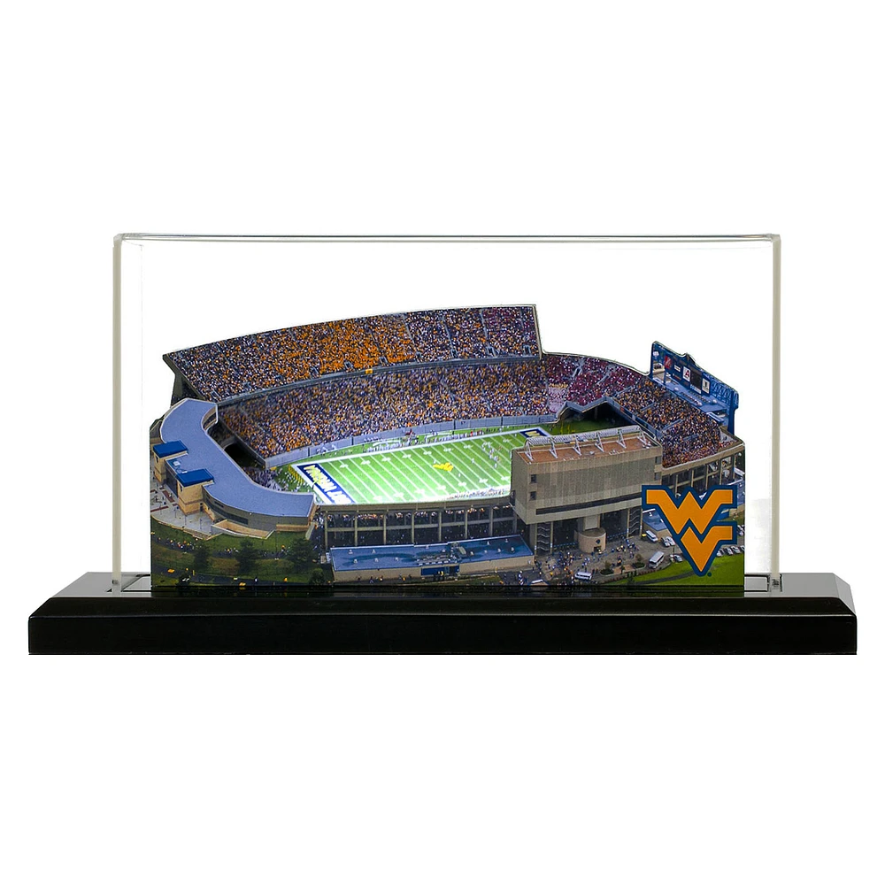 West Virginia Mountaineers 9" x 4" Light Up Stadium with Display Case