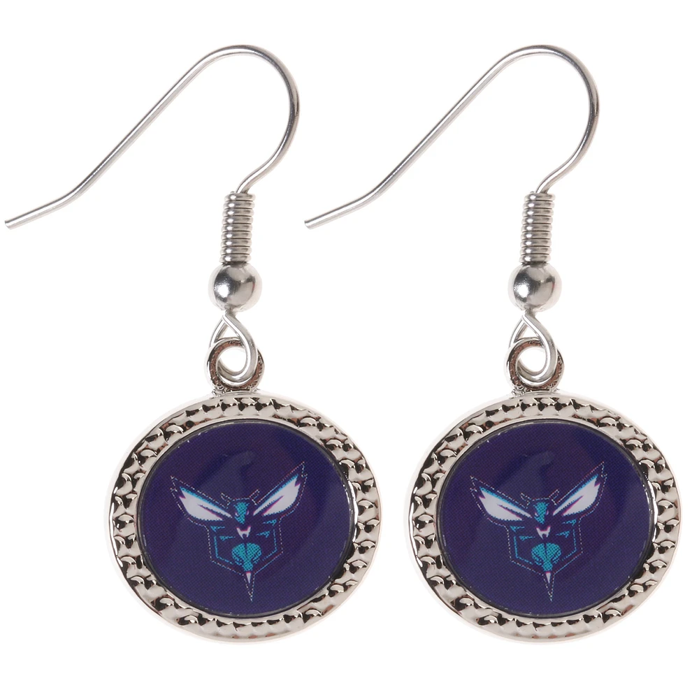 Women's Charlotte Hornets WinCraft Round Dangle Earrings