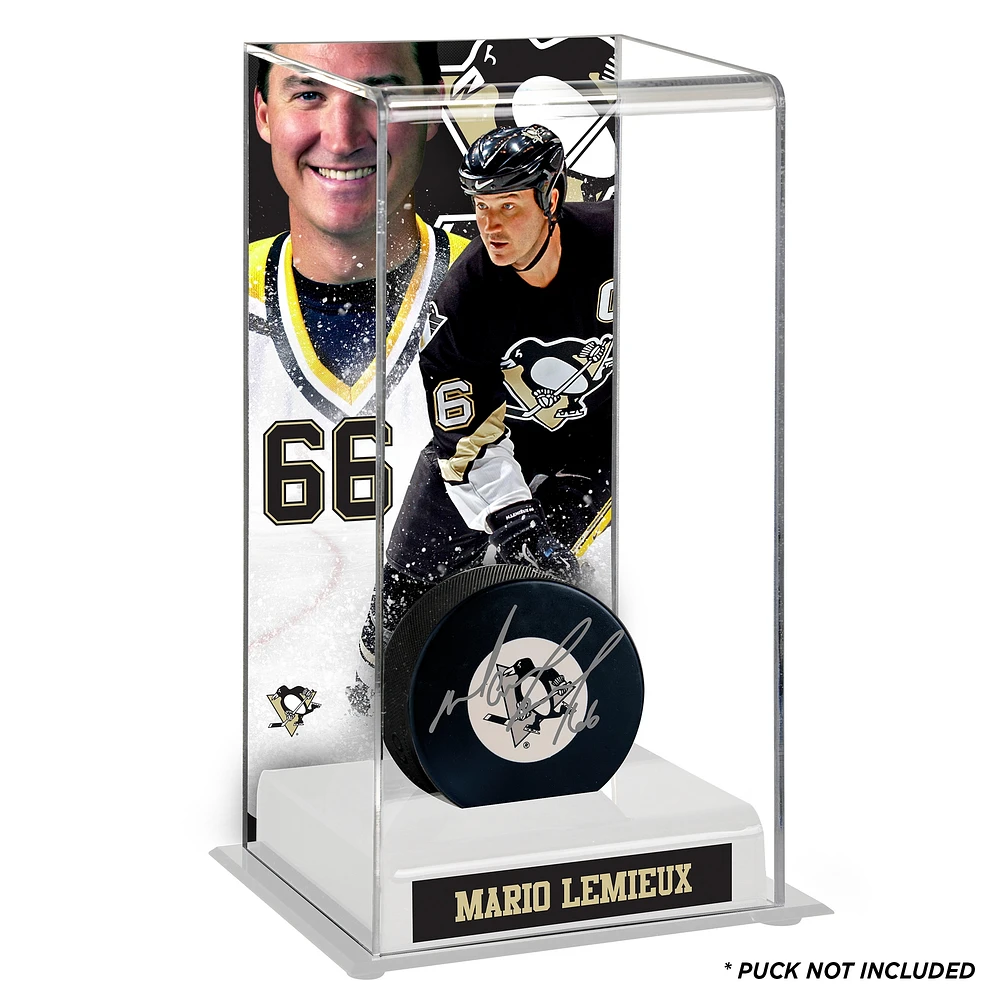 Mario Lemieux Pittsburgh Penguins Deluxe Tall Hockey Puck Case