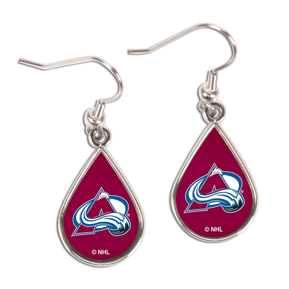 WinCraft Colorado Avalanche Tear Drop Dangle Earrings