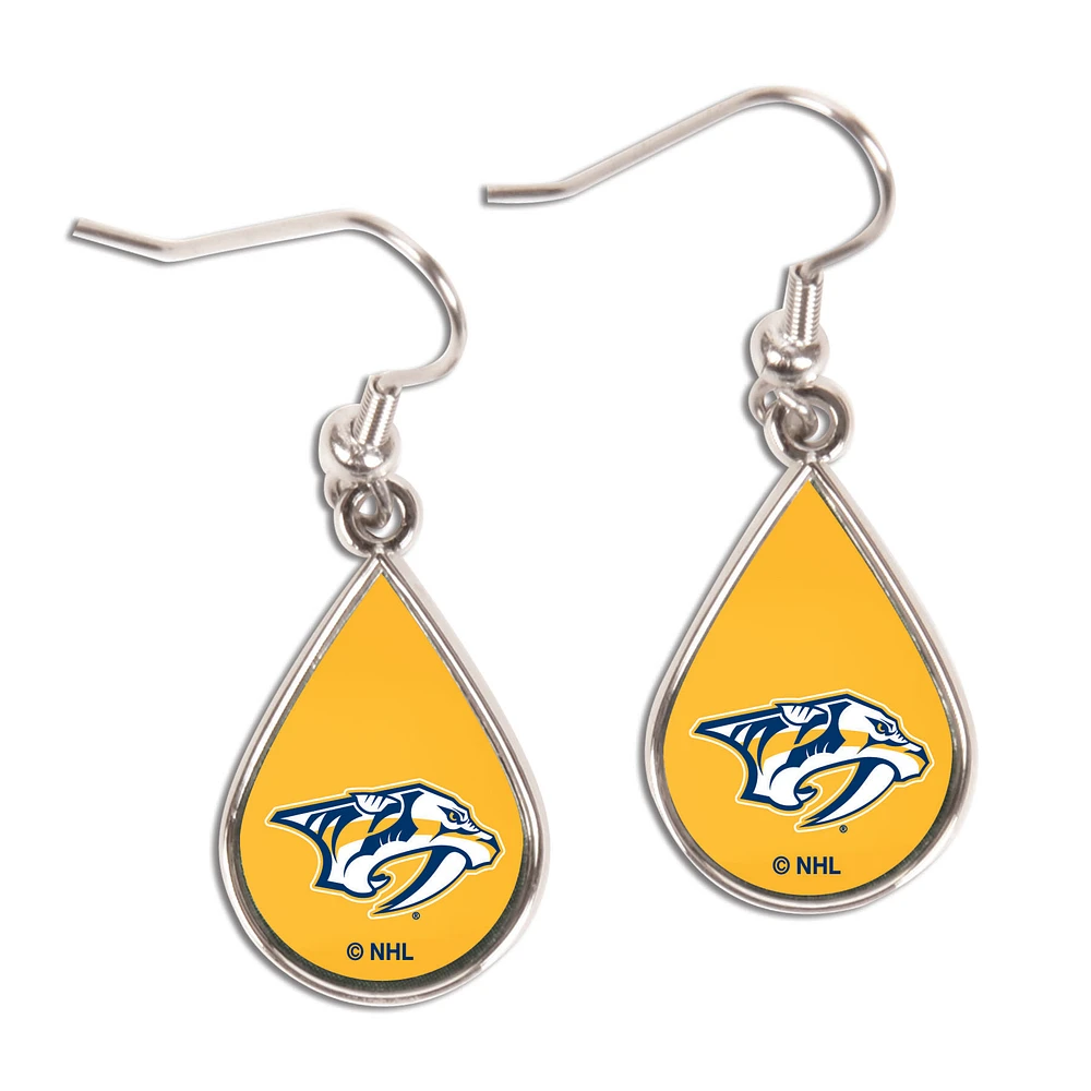 WinCraft Nashville Predators Tear Drop Dangle Earrings