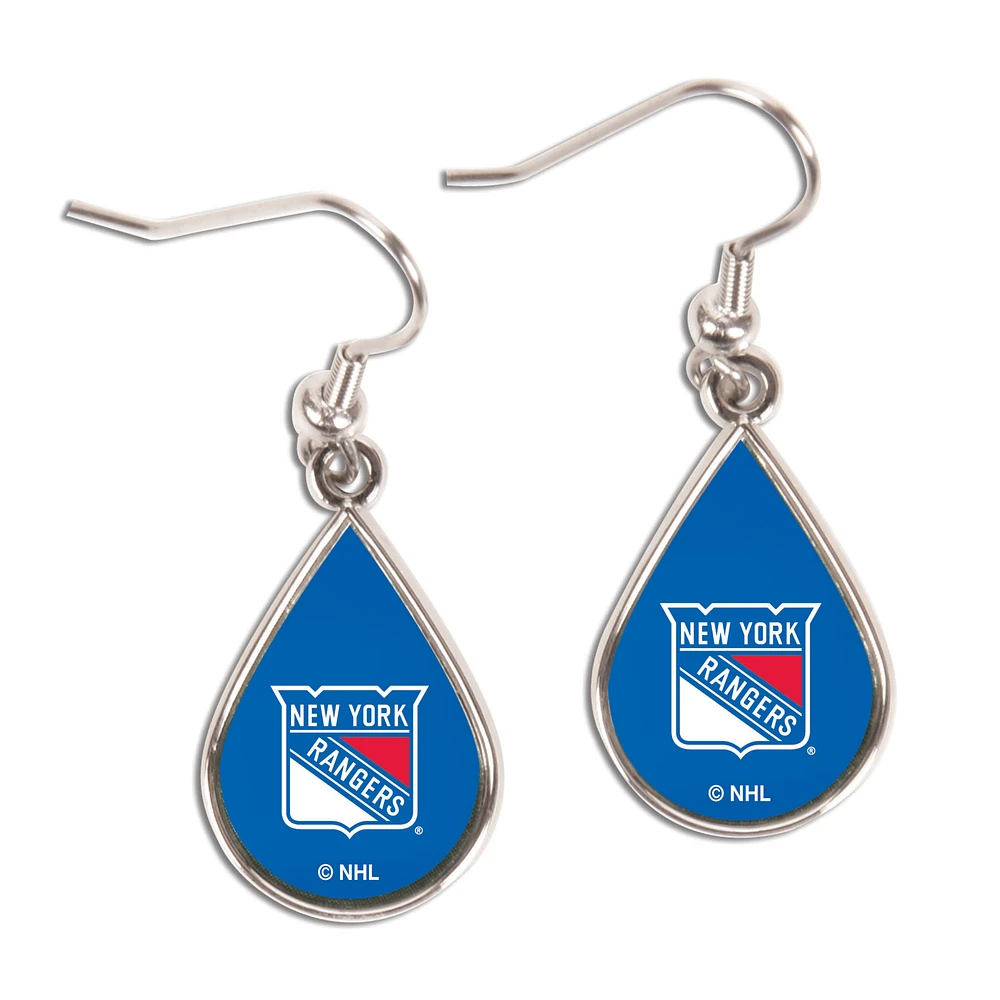 WinCraft New York Rangers Tear Drop Dangle Earrings