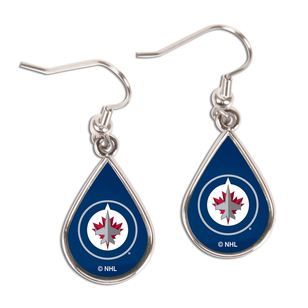 WinCraft Winnipeg Jets Tear Drop Dangle Earrings