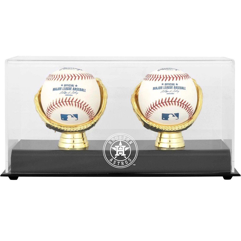 Houston Astros (2013-Present) Gold Glove Double Baseball Logo Display Case