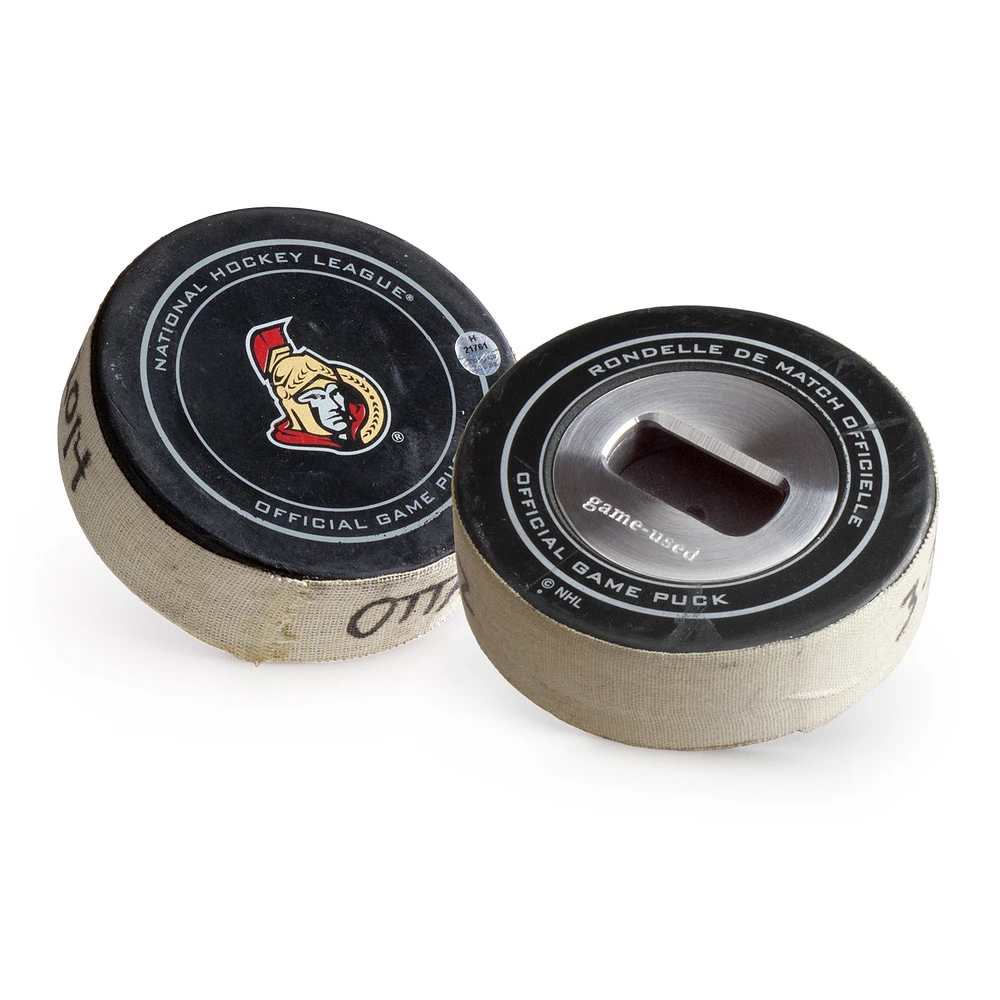Tokens & Icons Ottawa Senators Game-Used Puck Bottle Opener