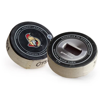 Tokens & Icons Ottawa Senators Game-Used Puck Bottle Opener