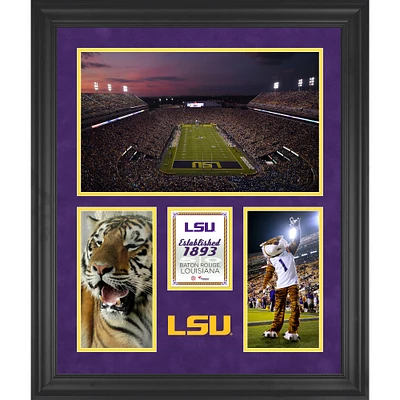 LSU Tigers Tiger Stadium Framed 20'' x 24'' 3-Opening Collage