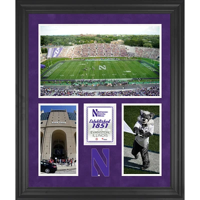 Northwestern Wildcats Ryan Field Framed 20'' x 24'' 3-Opening Collage