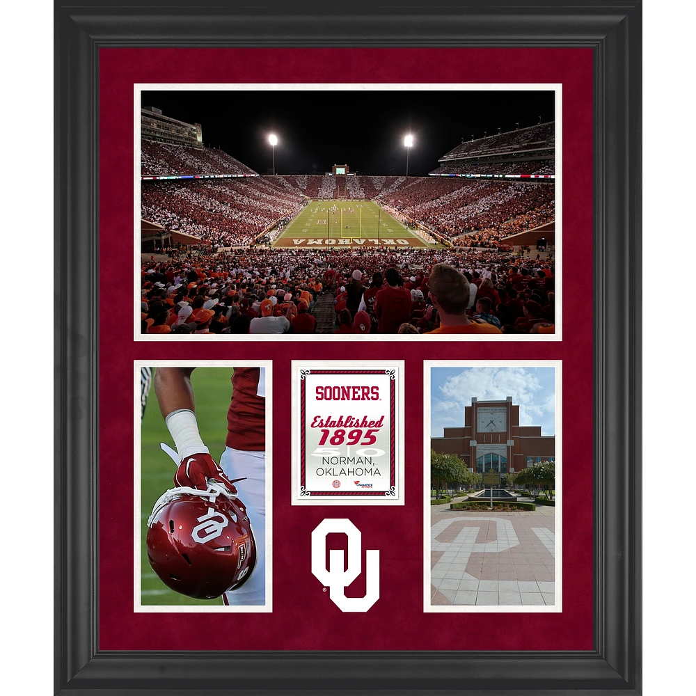 Oklahoma Sooners Gaylord Family-Oklahoma Memorial Stadium Framed 20'' x 24'' 3-Opening Collage