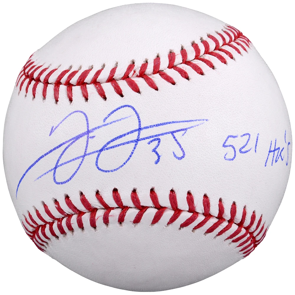 Frank Thomas Chicago White Sox Autographed Baseball with 521 HRS Inscription