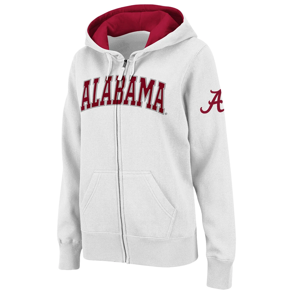 Women's Stadium Athletic Alabama Crimson Tide Arched Name Full-Zip Hoodie