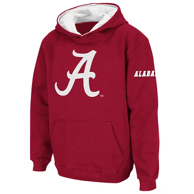 Youth Stadium Athletic Crimson Alabama Tide Big Logo Pullover Hoodie