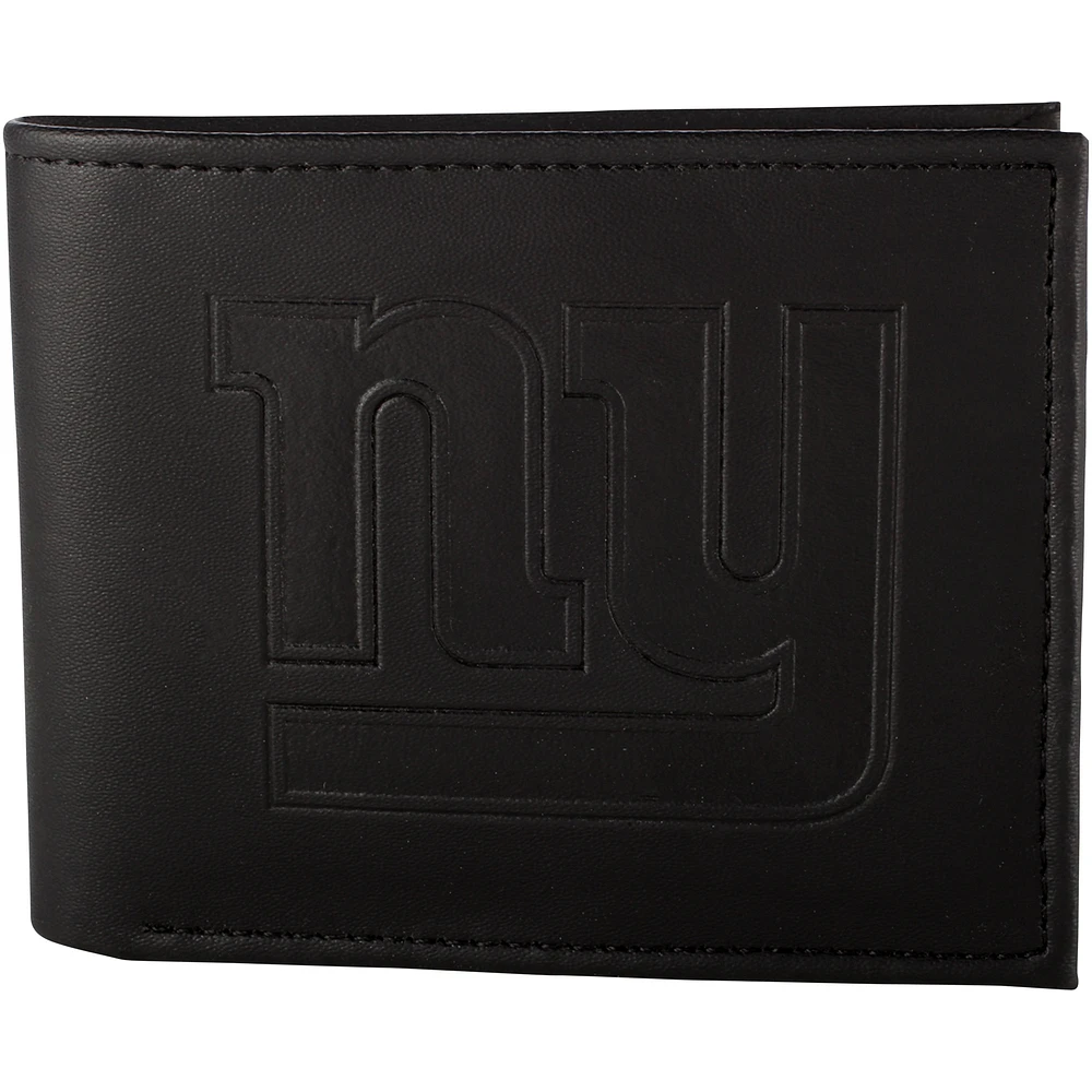 Men's Black New York Giants Hybrid Bi-Fold Wallet