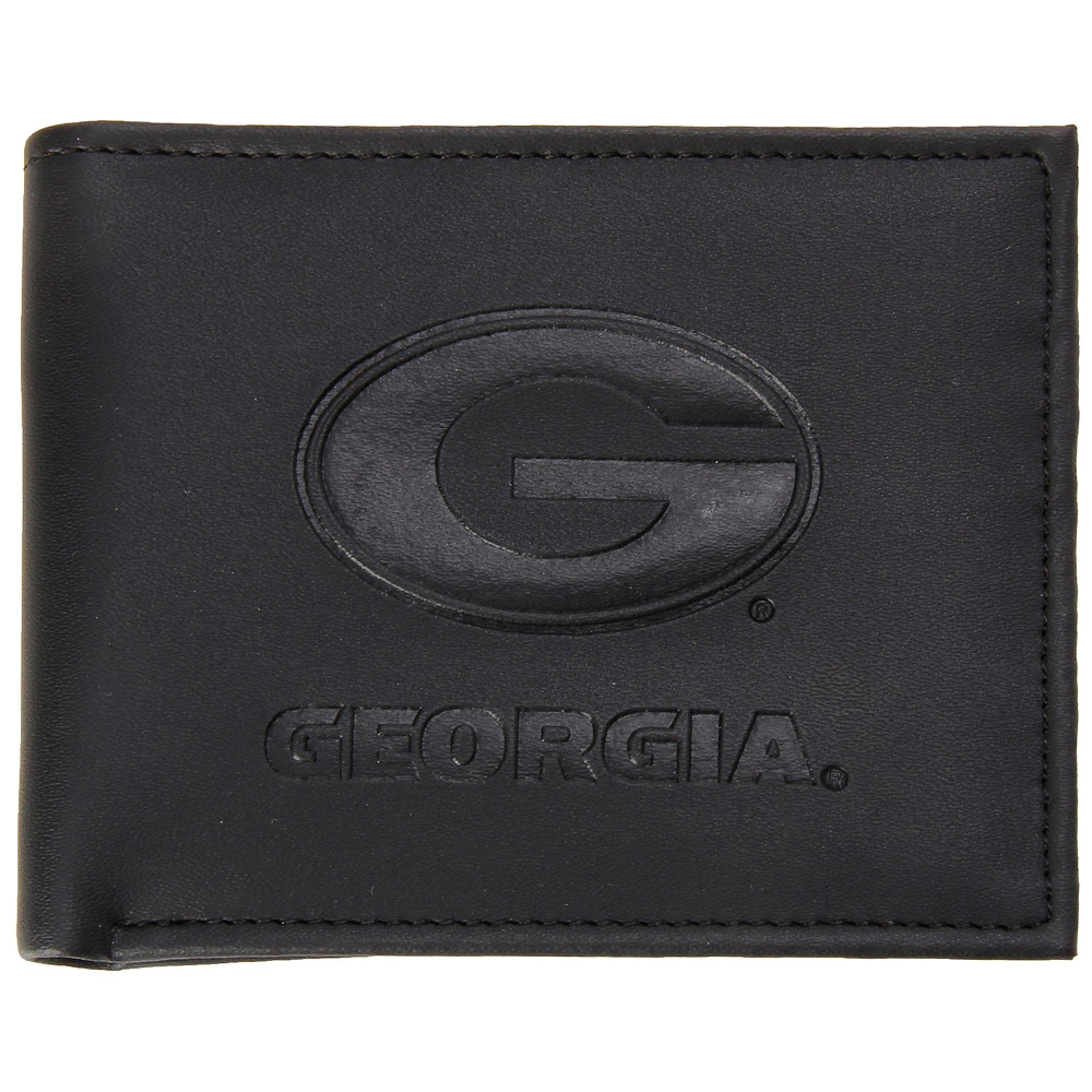 Men's Black Georgia Bulldogs Hybrid Bi-Fold Wallet