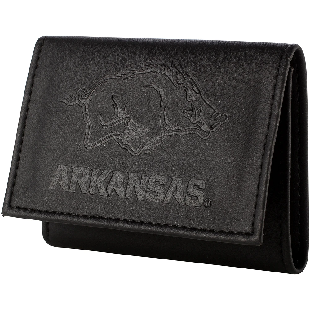 Men's Black Arkansas Razorbacks Hybrid Tri-Fold Wallet