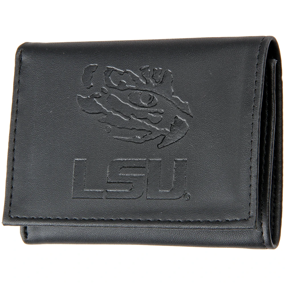 Men's Black LSU Tigers Hybrid Tri-Fold Wallet
