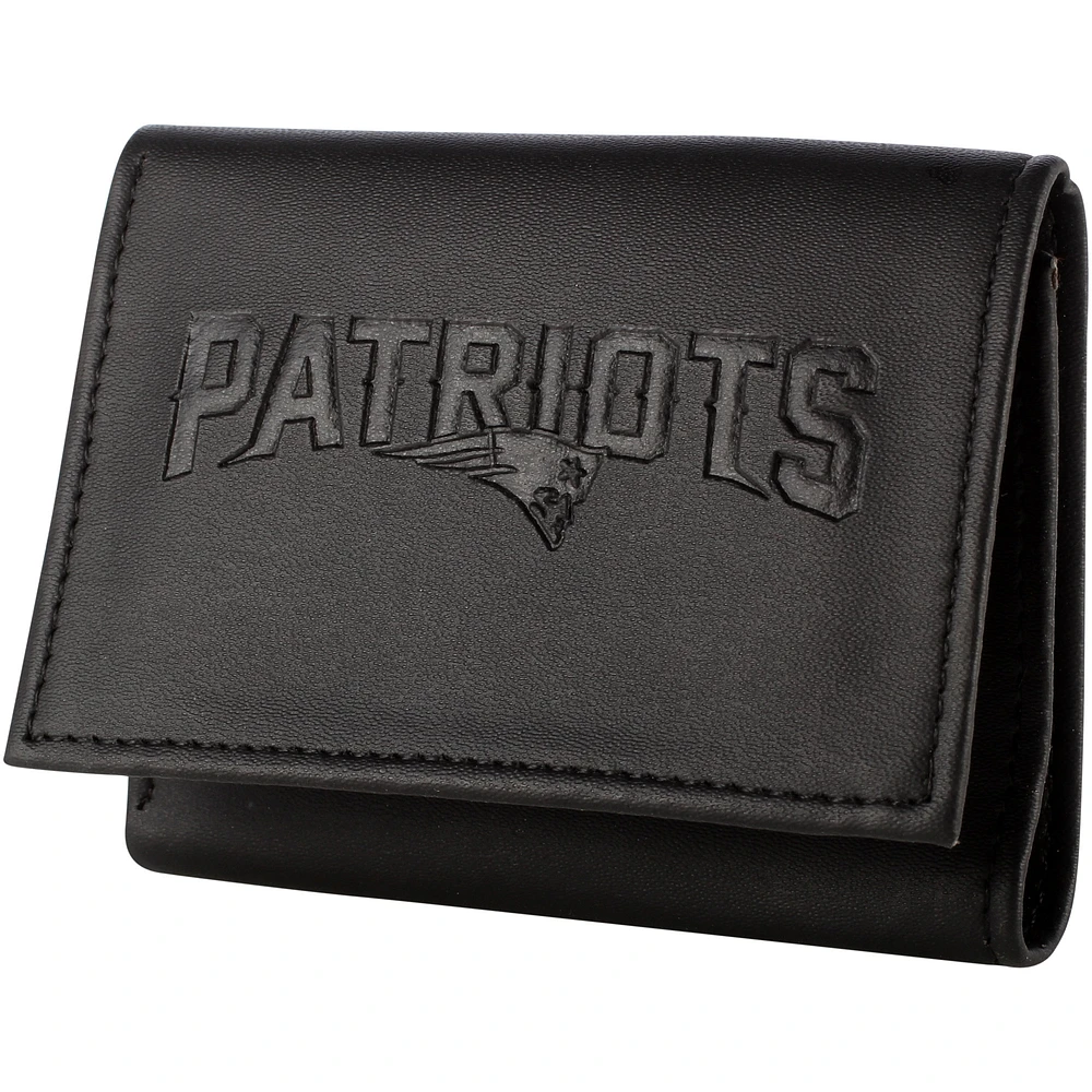 Men's Black New England Patriots Hybrid Tri-Fold Wallet