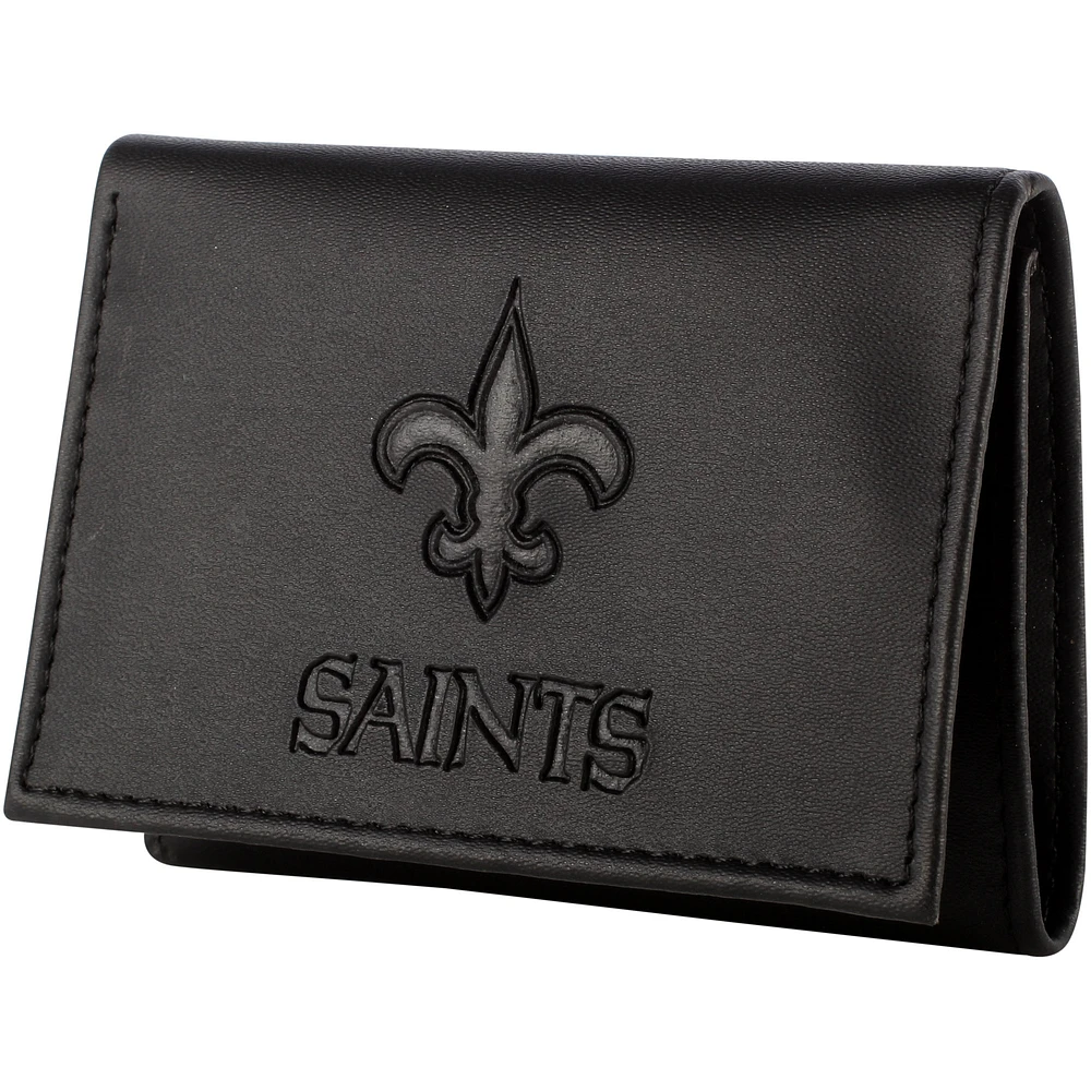 Men's Black New Orleans Saints Hybrid Tri-Fold Wallet